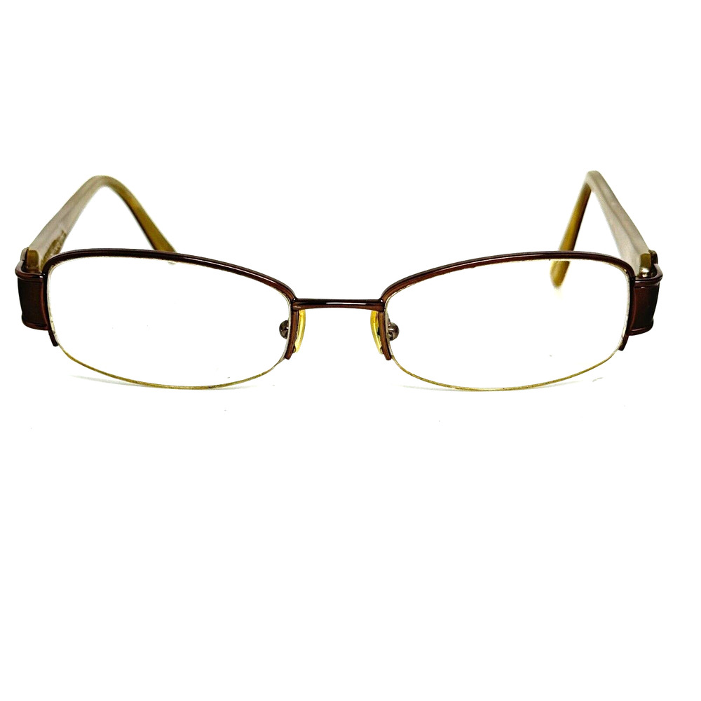 JONES‎ NEW YORK J459 Champagne Oval Womens Half Rim Eyeglasses 51-19-135 H13868
